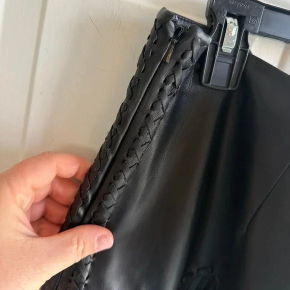 Idyllwind Women's XXL Irene Fringe Faux Leather Moto Western Indie Mini Skirt - Picture 10 of 10